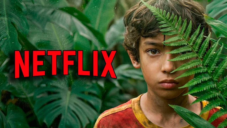 escena de no tengo miedo y el logo de Netflix
